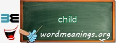 WordMeaning blackboard for child